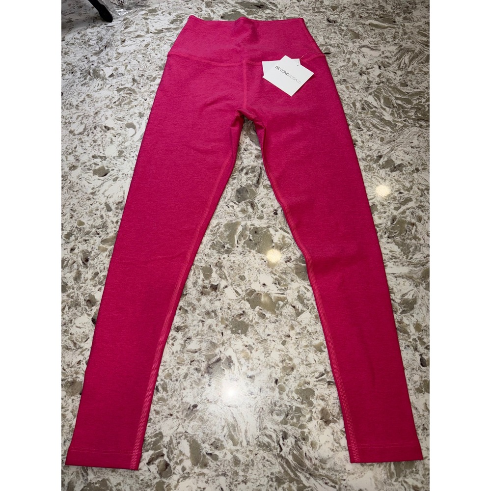 Beyond Yoga Spacedye High Waisted Midi Leggings heather pink size S
